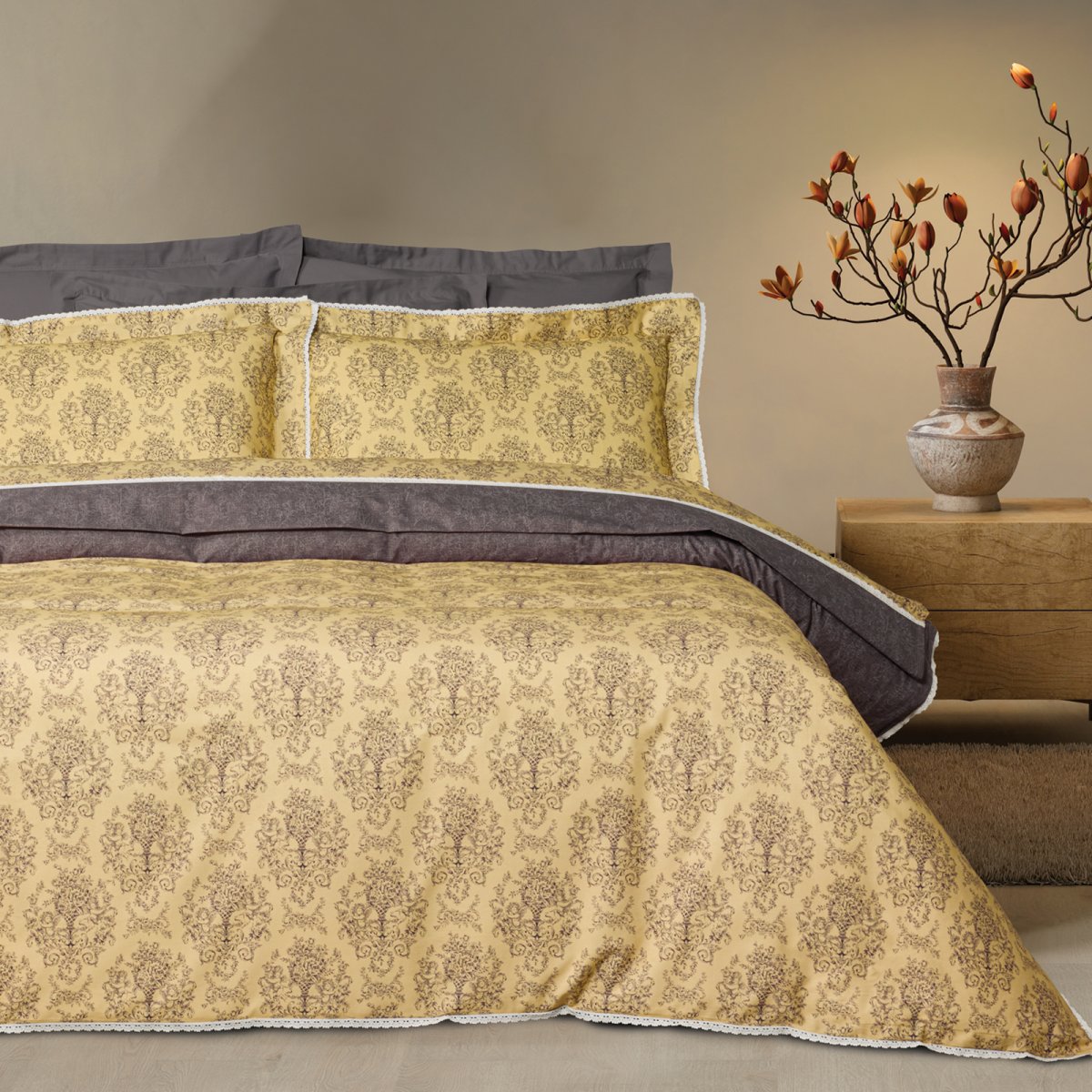 Σεντόνια King Size (Σετ) Das Home Prestige 1730 Black