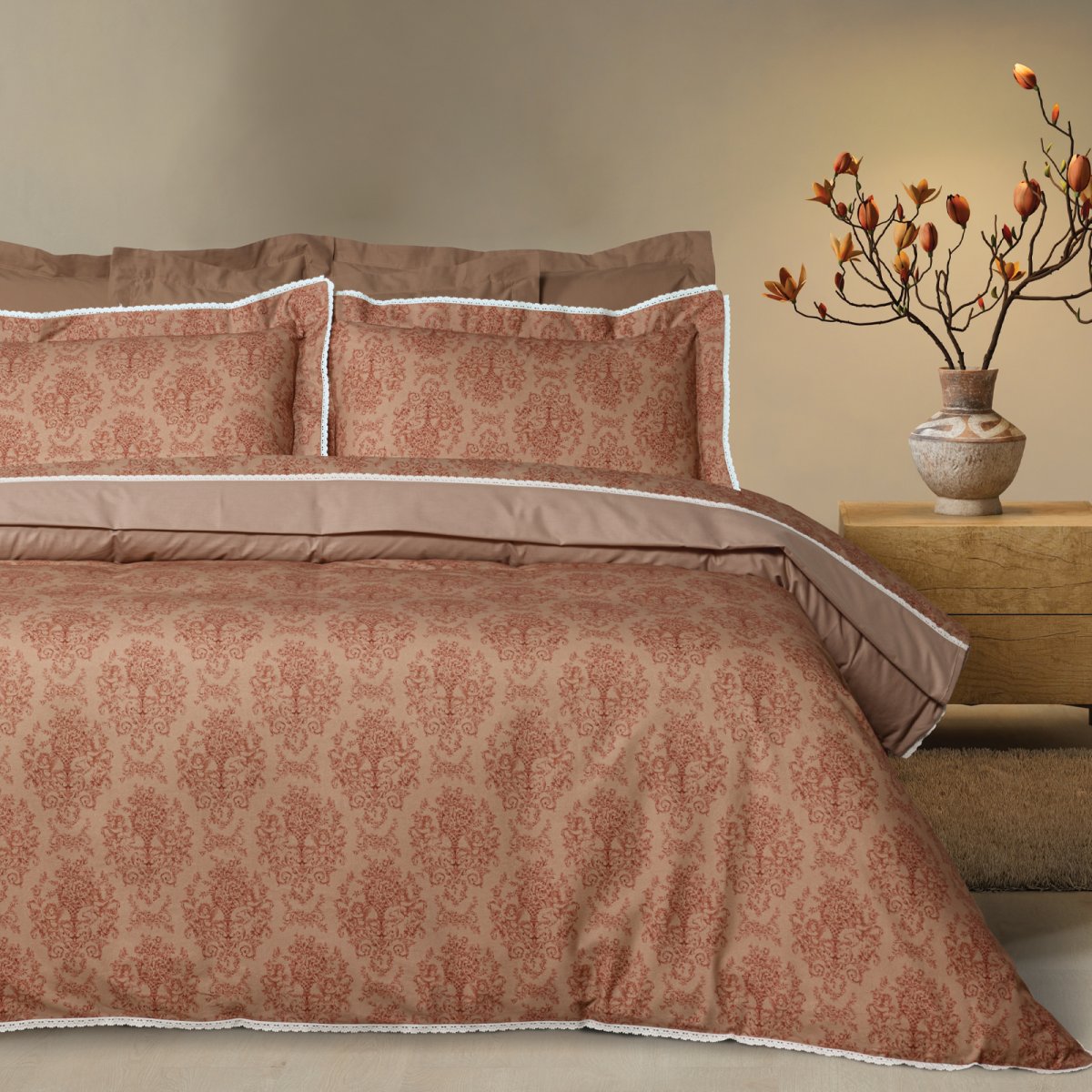 Σεντόνια King Size (Σετ) Das Home Prestige 1731 Teracotta