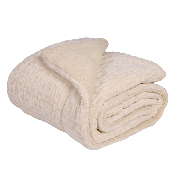 Κουβερτοπάπλωμα Μονό (160x220) Das Home Sherpa 1394 Beige
