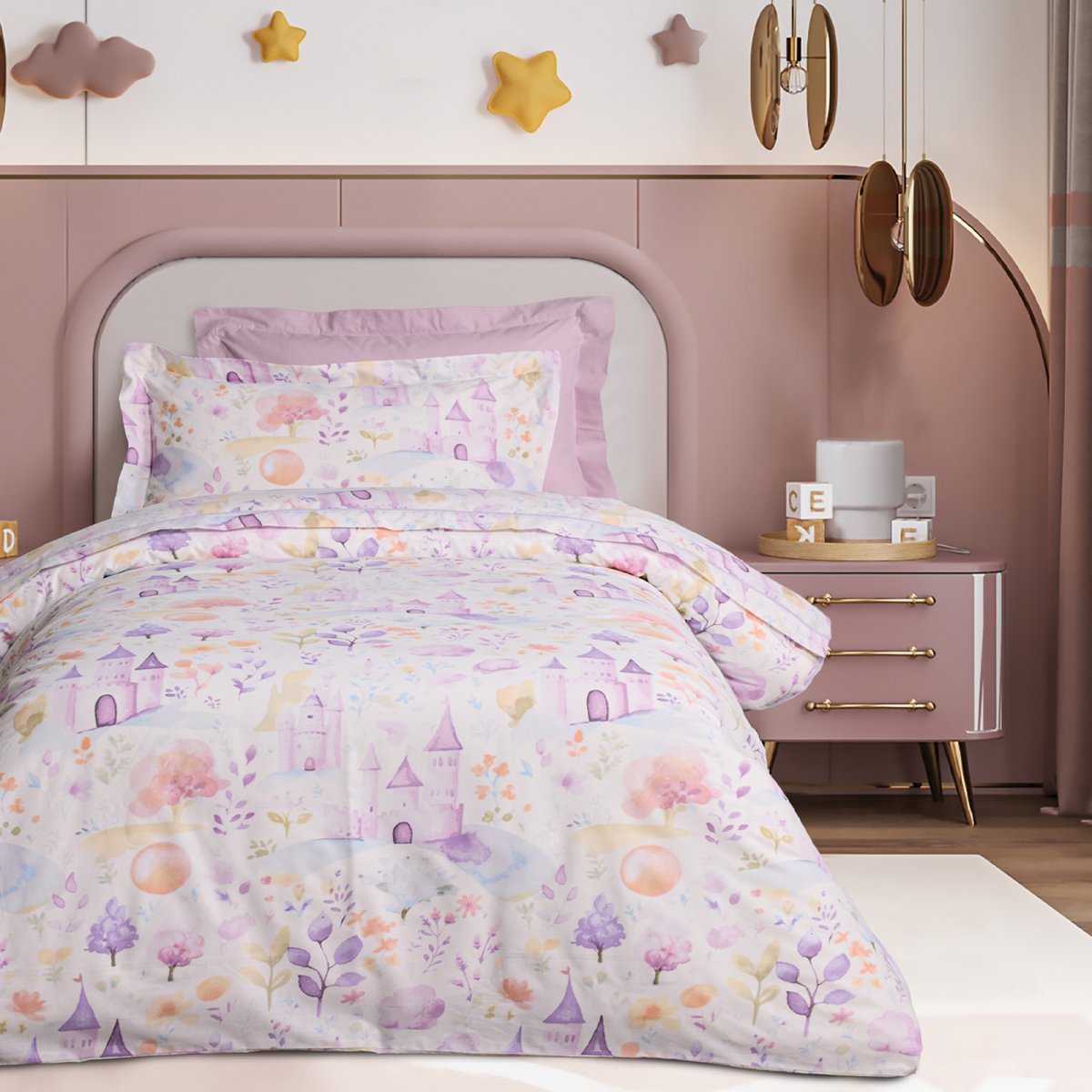 Παπλωματοθήκη Μονή (Σετ 160x240) Das Home Kids 4989 Lilac