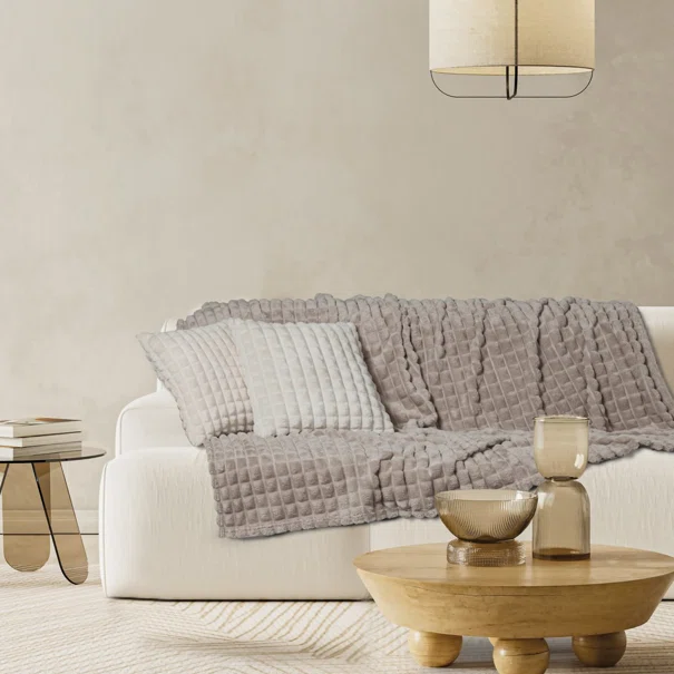 Κουβέρτα Καναπέ Fleece (130x170) Das Home 1387 Taupe