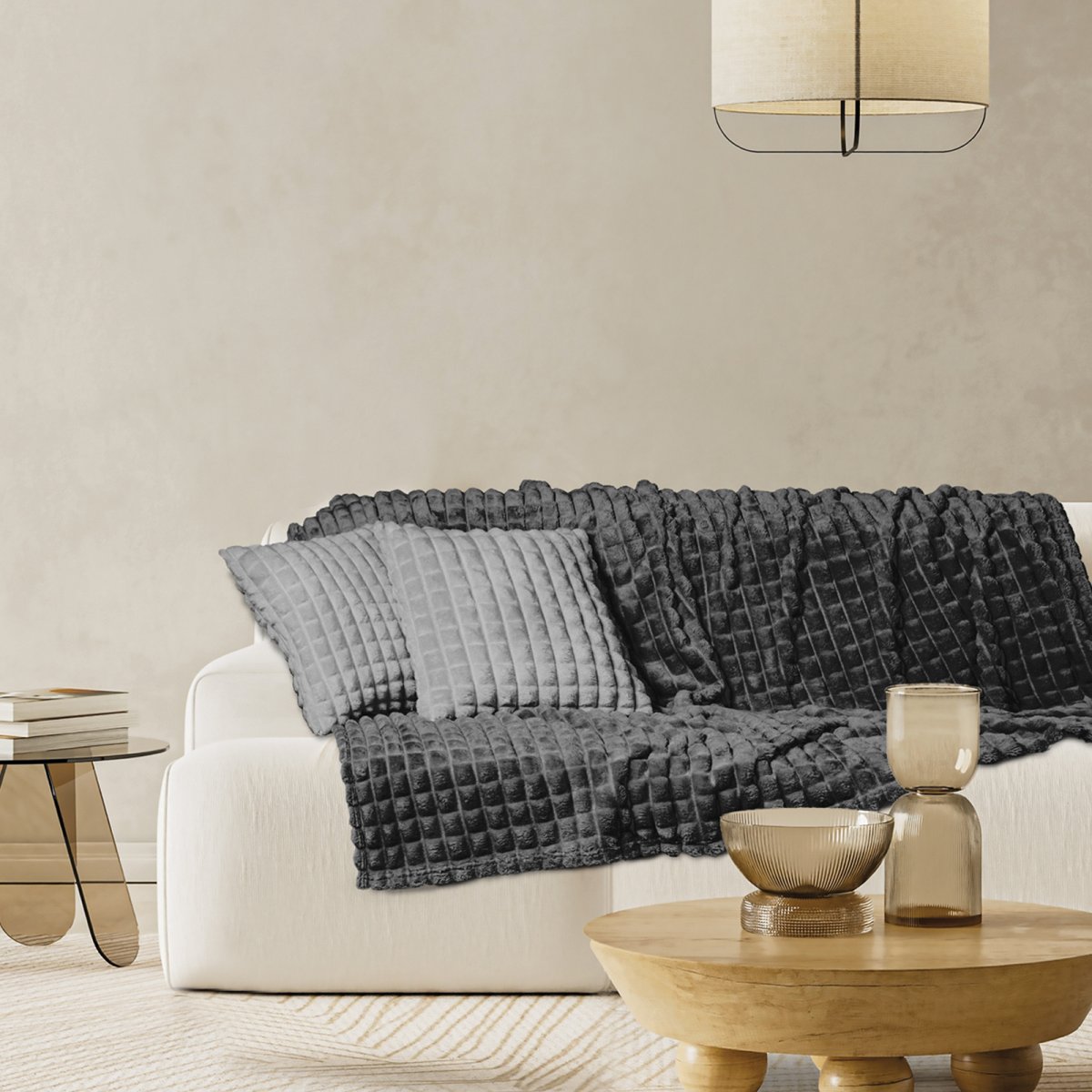 Κουβέρτα Καναπέ Fleece (130x170) Das Home 1390 Dark Grey