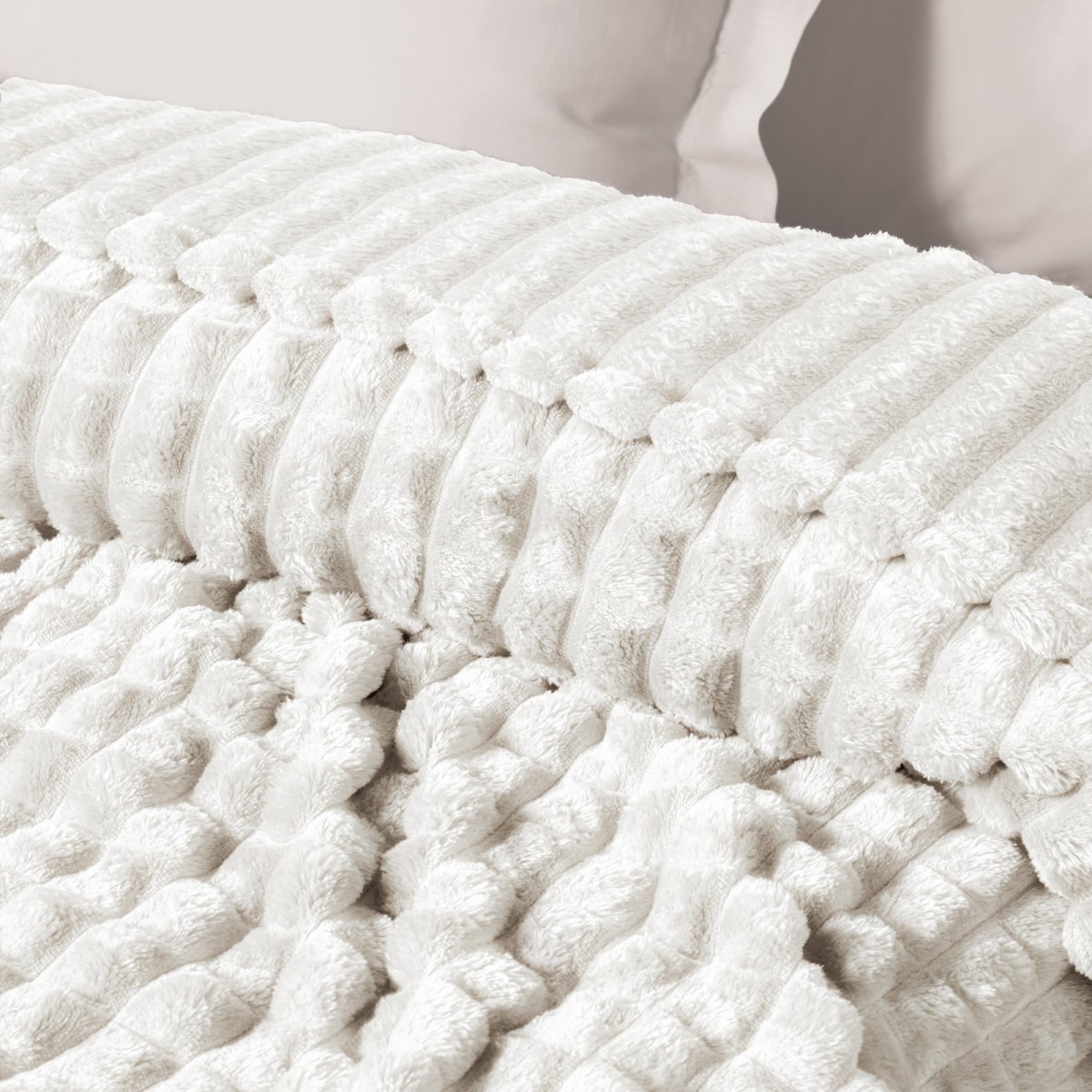 Κουβέρτα Fleece Μονή (160x220) Das Home 1386 White