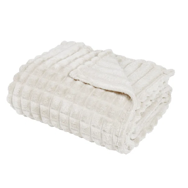 Κουβέρτα Fleece Μονή (160x220) Das Home 1386 White