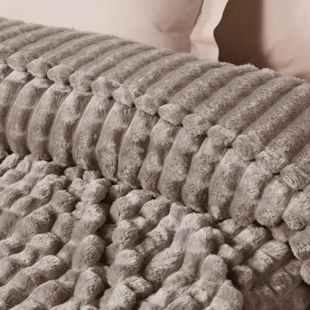 Κουβέρτα Fleece Υπέρδιπλη (220x240) Das Home 1387 Taupe