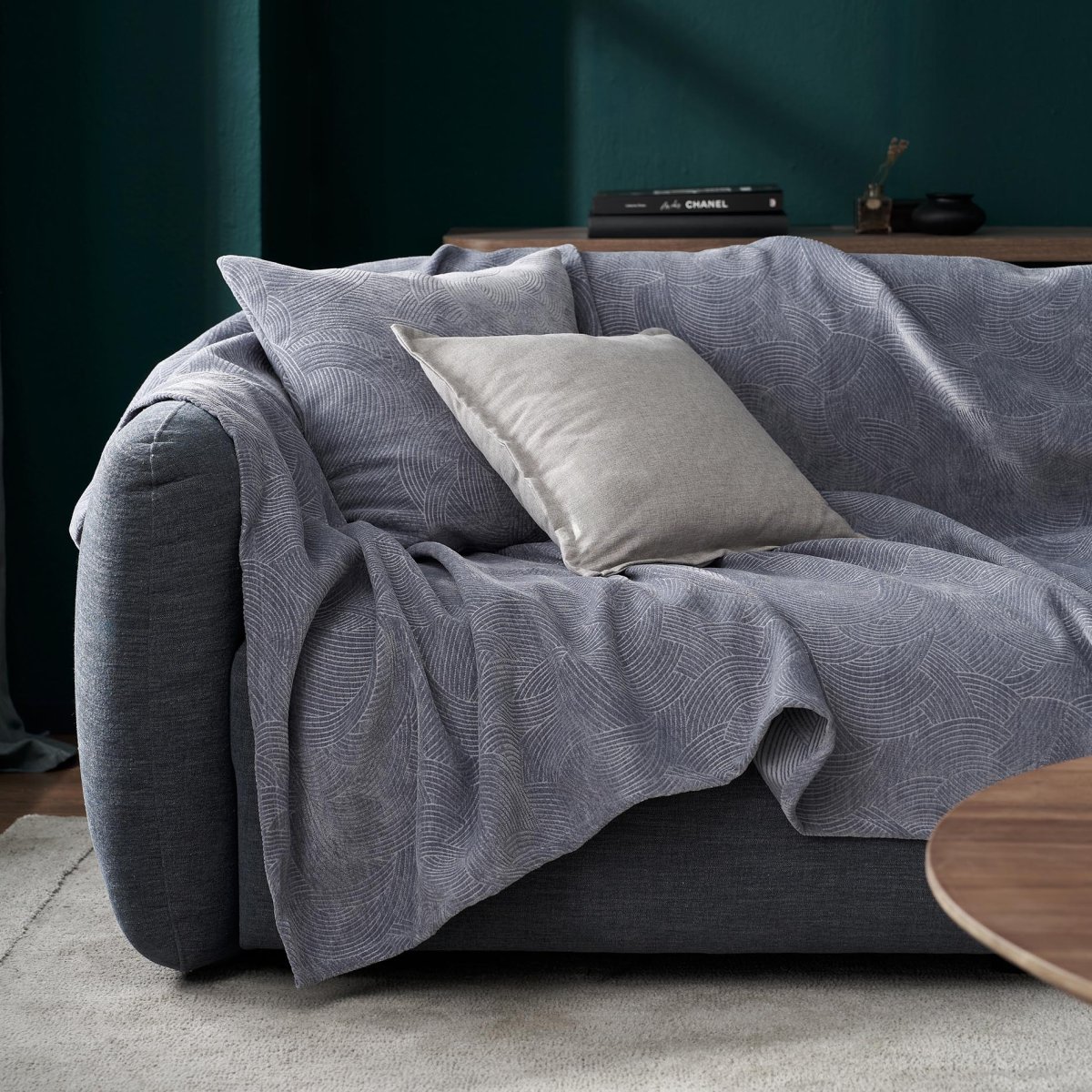 Ριχτάρι Πολυθρόνας (180x180) Gofis Home Nimbus Blue Grey 447/09