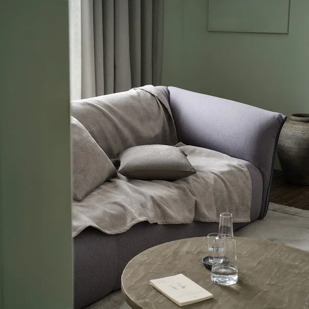 Ριχτάρι Πολυθρόνας Βελουτέ (180x180) Gofis Home Nimbus Soft Grey 447/15