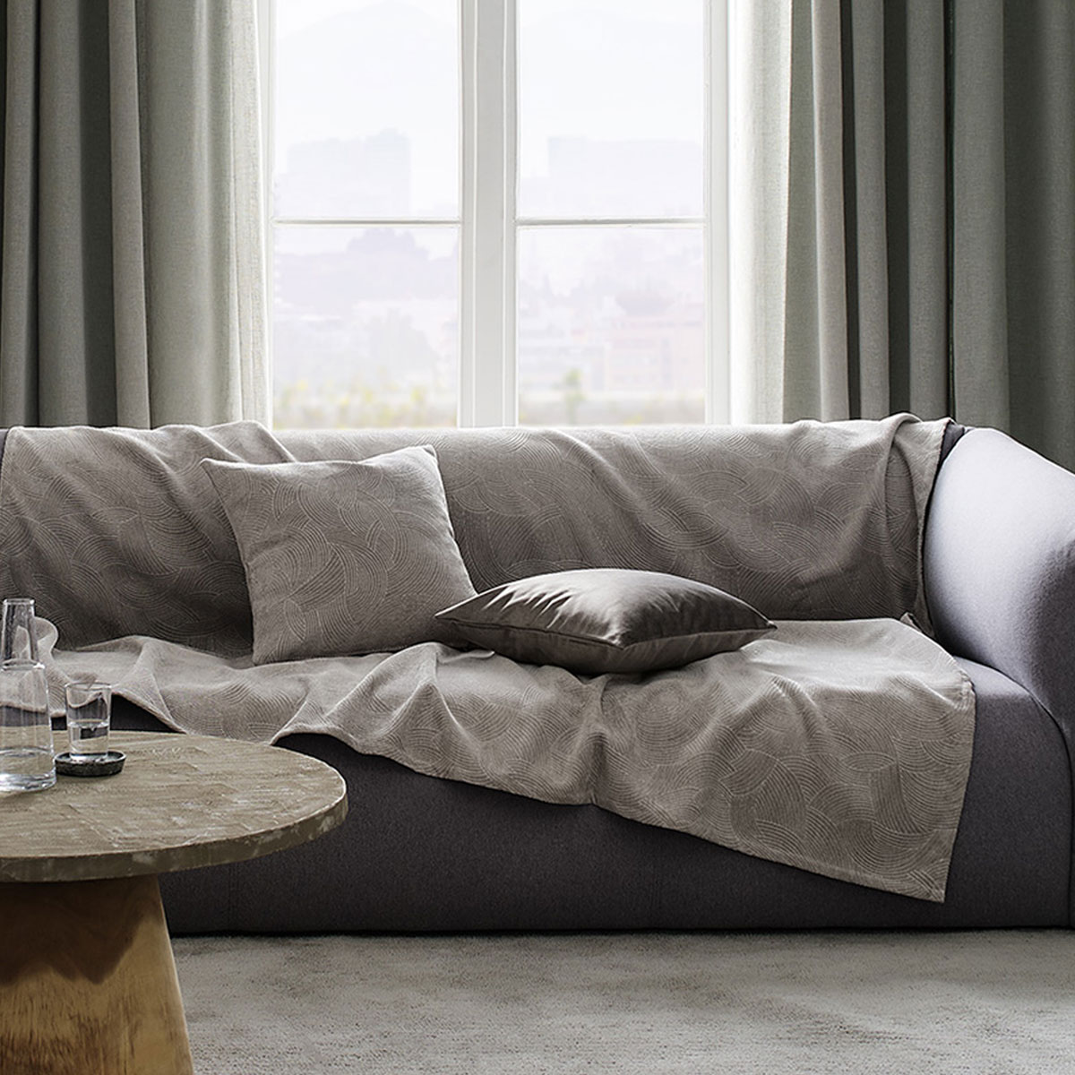 Ριχτάρι Καναπέ Διθέσιου Βελουτέ (180x250) Gofis Home Nimbus Soft Grey 447/15