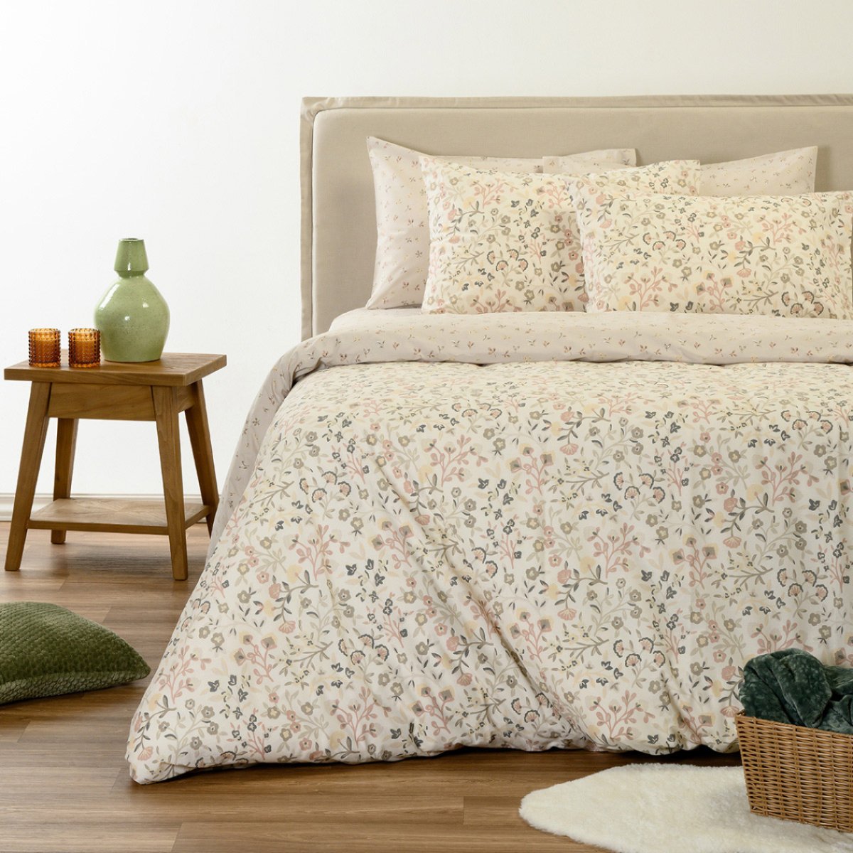 Παπλωματοθήκη Υπέρδιπλη (225x245) 2 Όψεων Melinen Ultra Line Augusta Ecru/Beige