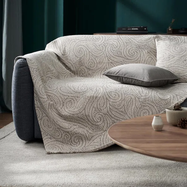 Ριχτάρι Καναπέ Τετραθέσιου (180x350) Gofis Home Rune Silver Beige 448/45