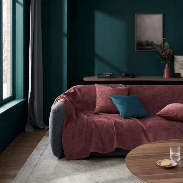 Ριχτάρι Πολυθρόνας Βελουτέ (180x180) Gofis Home Nimbus Red Wine 447/02