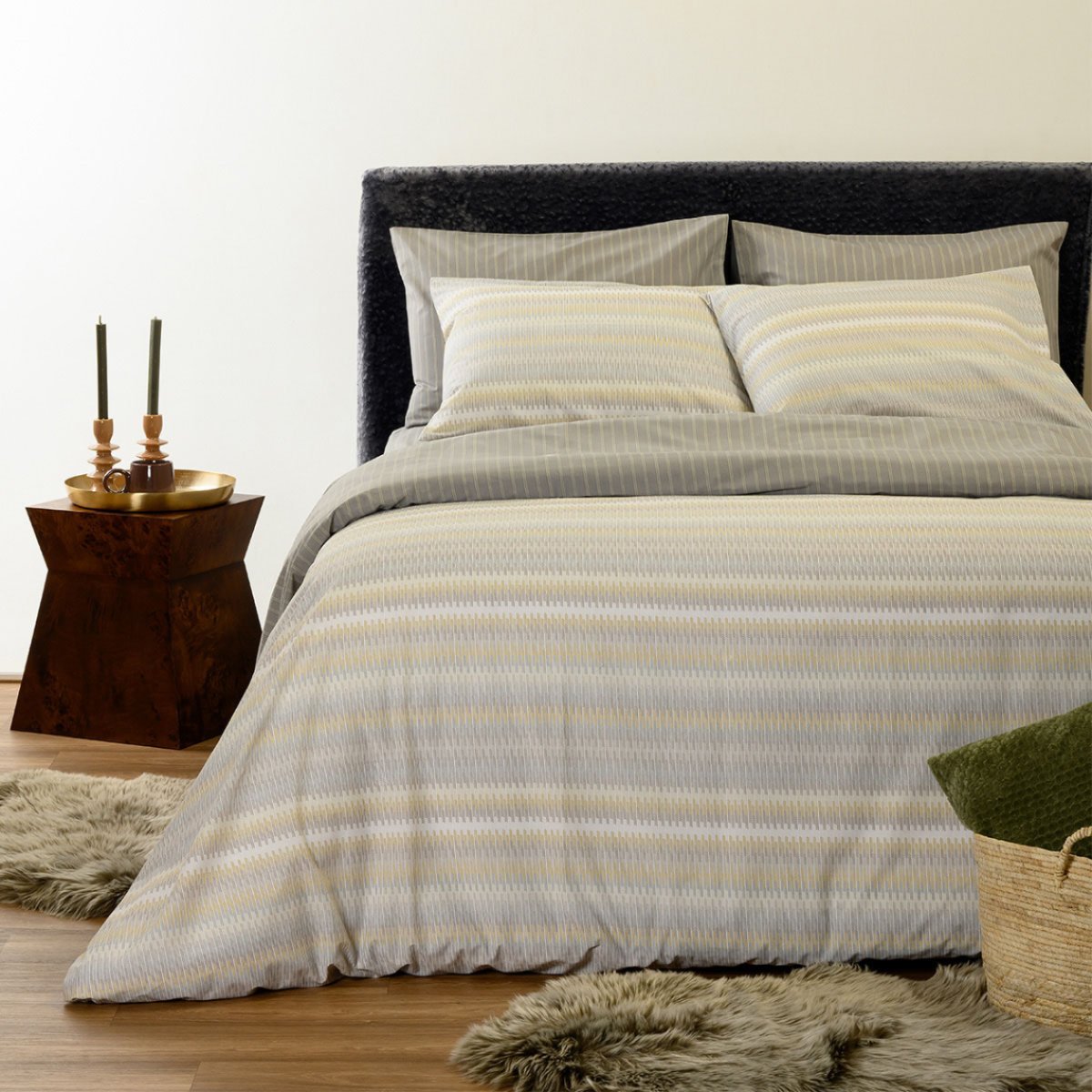 Σεντόνια King Size (Σετ) Melinen Casual Line Minna Grey