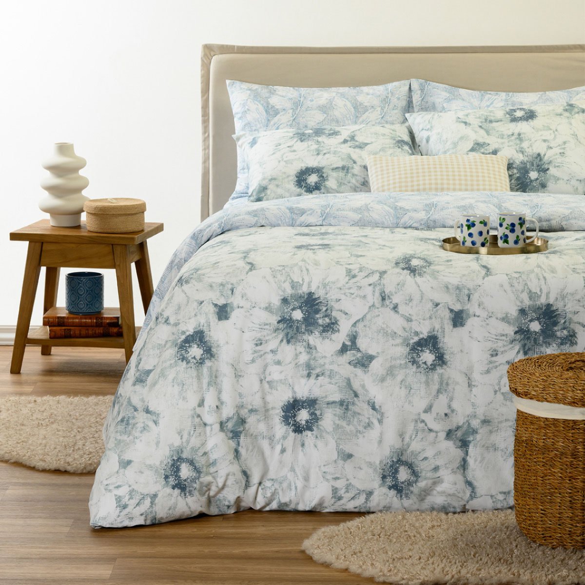 Παπλωματοθήκη Μονή (165x245) 2 Όψεων Melinen Casual Line Lesslie Blue