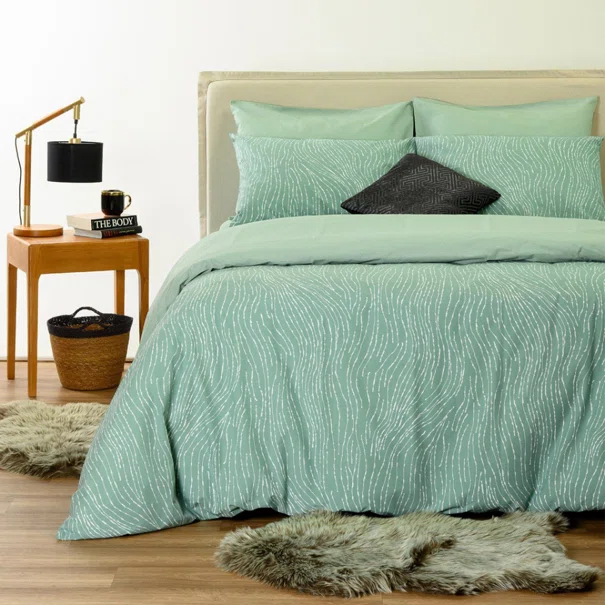 Παπλωματοθήκη Υπέρδιπλη (225x245) 2 Όψεων Melinen Casual Line Brooke Aqua