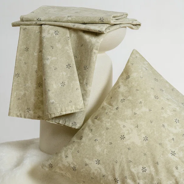 Σεντόνι King Size Με Λάστιχο + Μαξιλαροθήκες (Σετ) Melinen Casual Line Demi Beige Mini