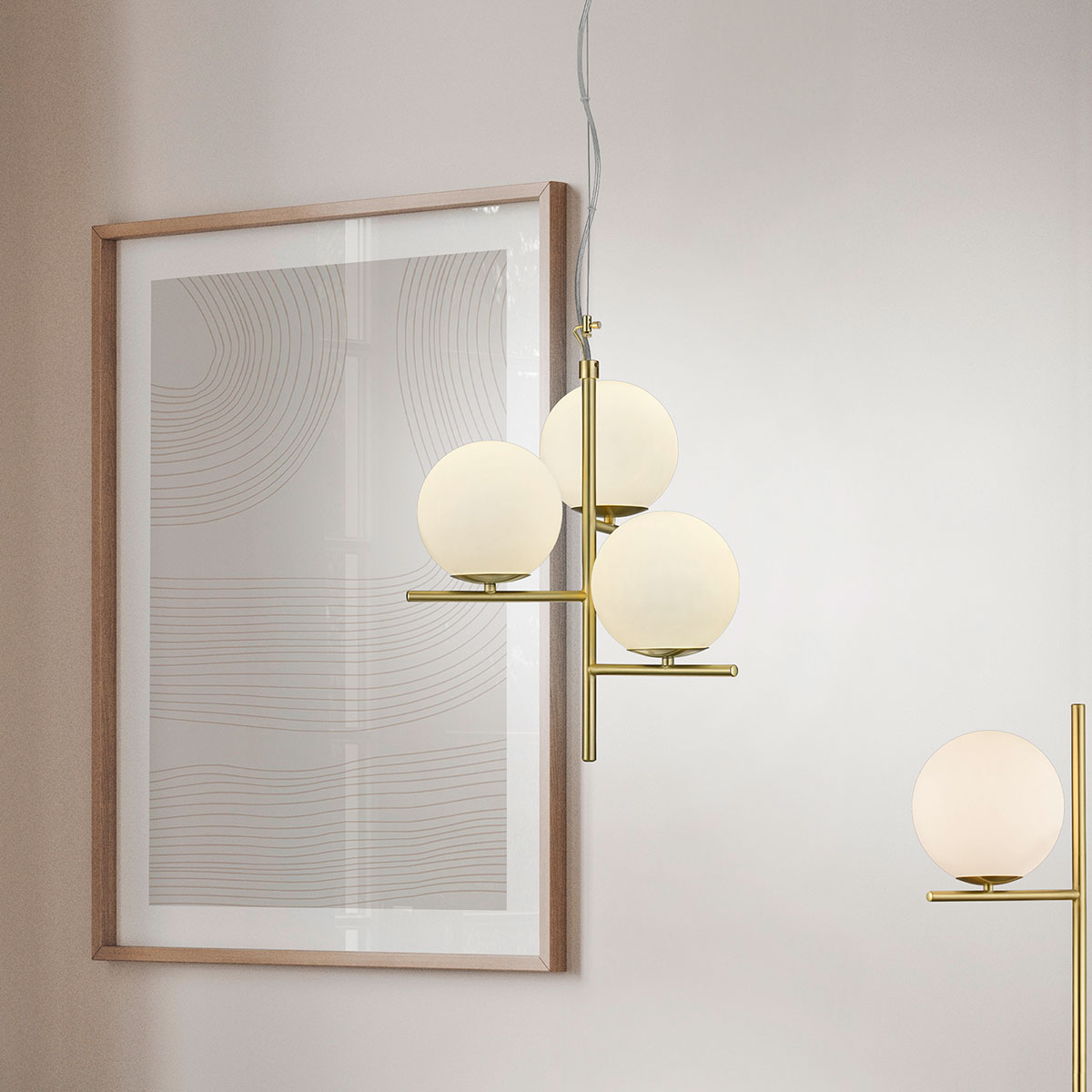 Φωτιστικό Οροφής Τρίφωτο Trio Lighting Pure Gold 302000308