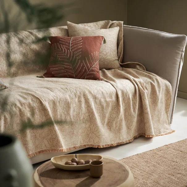 Ριχτάρι Καναπέ Τετραθέσιου (180x350) Gofis Home Aradia Ivory/Appricot 430/03