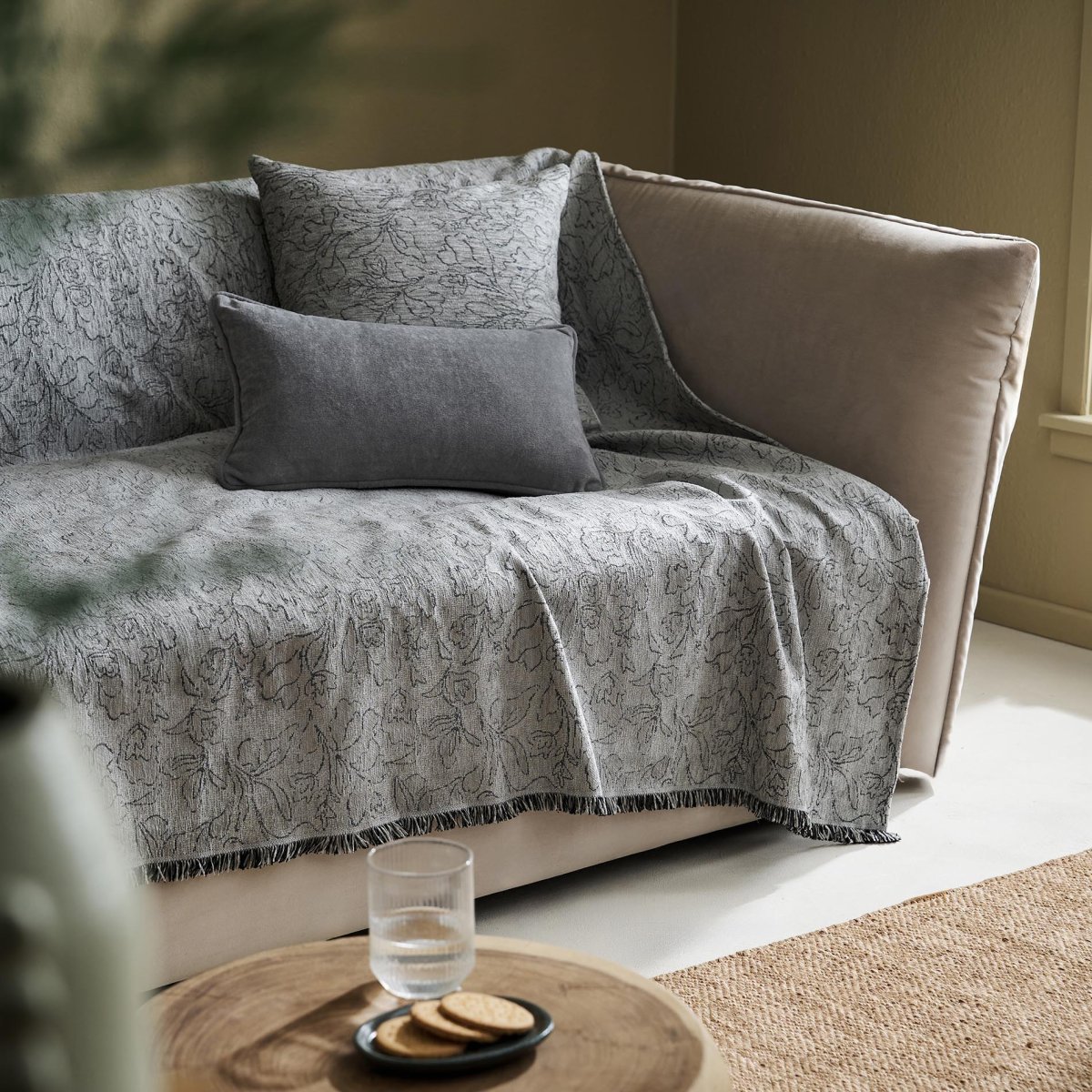 Ριχτάρι Καναπέ Τετραθέσιου (180x350) Gofis Home Aradia Pearl Grey 430/15
