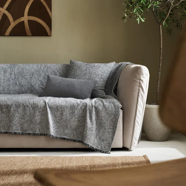 Ριχτάρι Καναπέ Τετραθέσιου (180x350) Gofis Home Aradia Pearl Grey 430/15