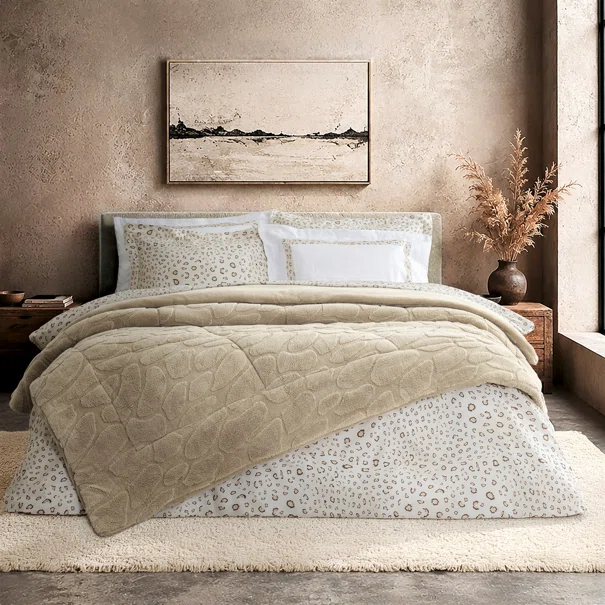 Κουβερτοπάπλωμα Μονό (160x240) Nima Peblo Light Beige