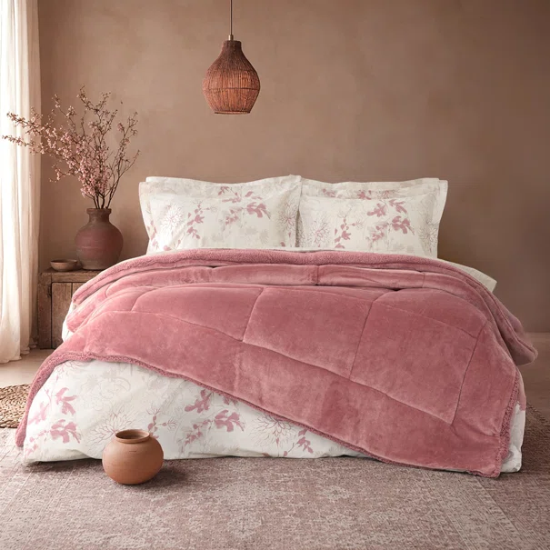 Κουβερτοπάπλωμα Υπέρδιπλο (220x240) Nima Cira Apple Pink