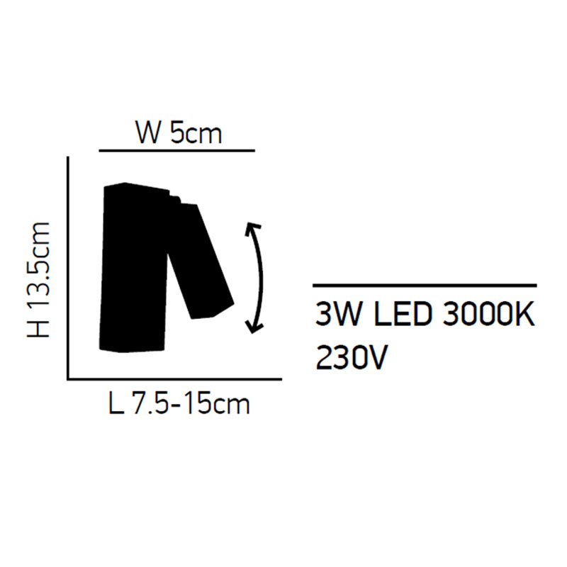 Σποτ Μονόφωτο Led Homelighting Dave 77-3519 White Φωτιστικά Οροφής - Τοίχου Spitishop