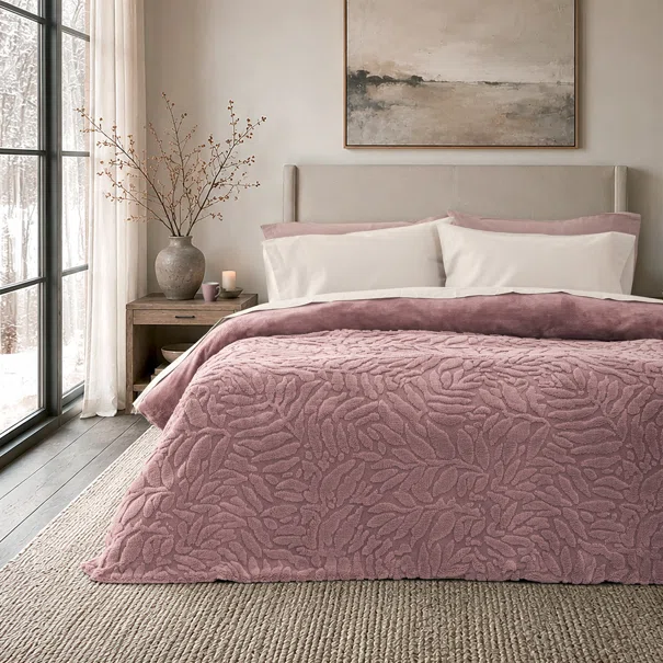 Παπλωματοθήκη Fleece Μονή (160x240) Nima Reve Dusty Lilac