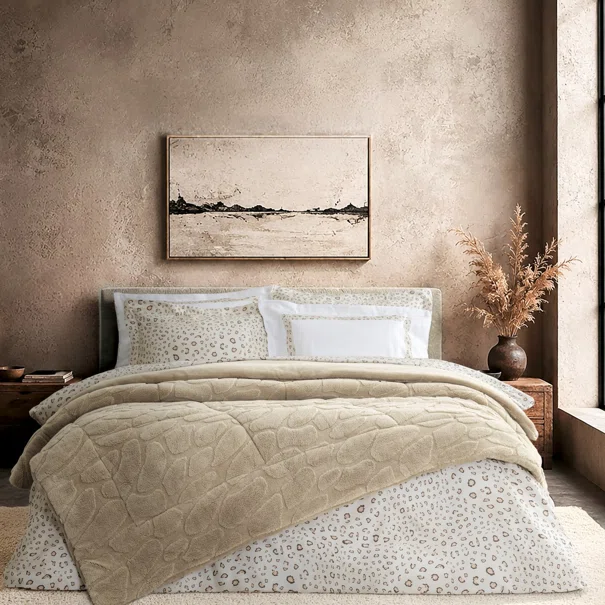 Κουβερτοπάπλωμα King Size (240x260) Nima Peblo Light Beige