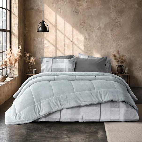 Κουβερτοπάπλωμα Υπέρδιπλο (220x240) Nima Cira Light Gray