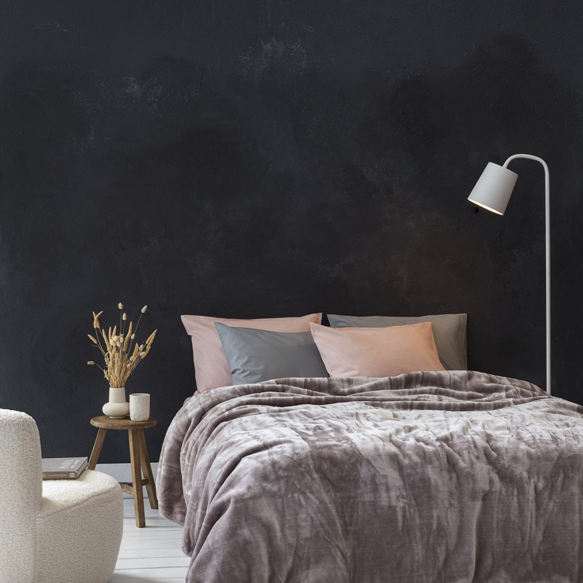 Κουβέρτα Βελουτέ Ημίδιπλη (180x220) Nima Coperta Cigar Beige