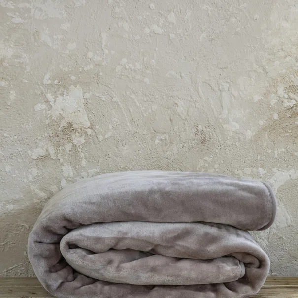 Κουβέρτα Βελουτέ Ημίδιπλη (180x220) Nima Coperta Cigar Beige