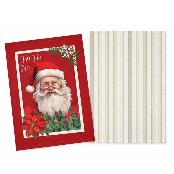 Χριστουγεννιάτικα Ποτηρόπανα (Σετ 2τμχ) S-F Christmas Bordeaux CE324035