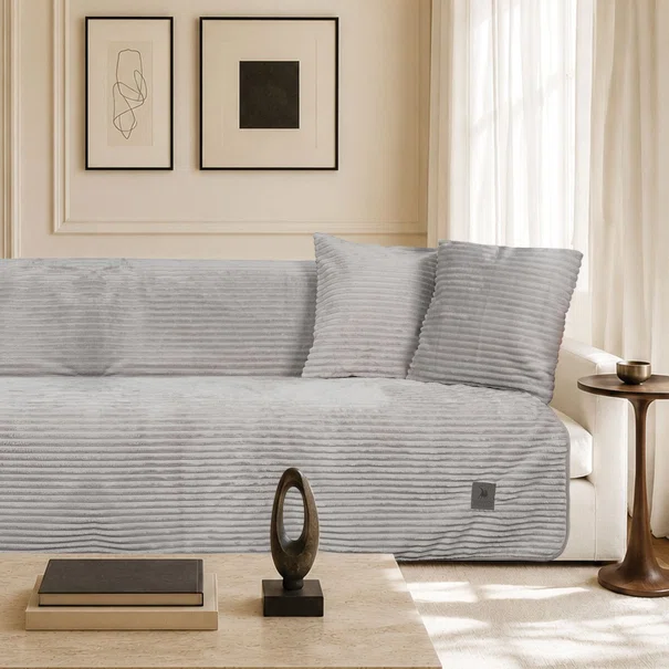 Ριχτάρι Καναπέ Τετραθέσιου Fleece (180x350) Greenwich Polo Club Essential 3996 Grey