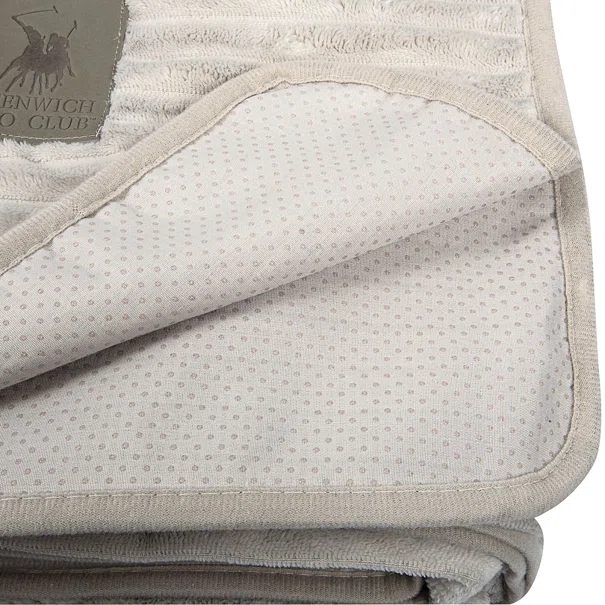 Ριχτάρι Καναπέ Διθέσιου Fleece (180x250) Greenwich Polo Club Essential 3996 Grey