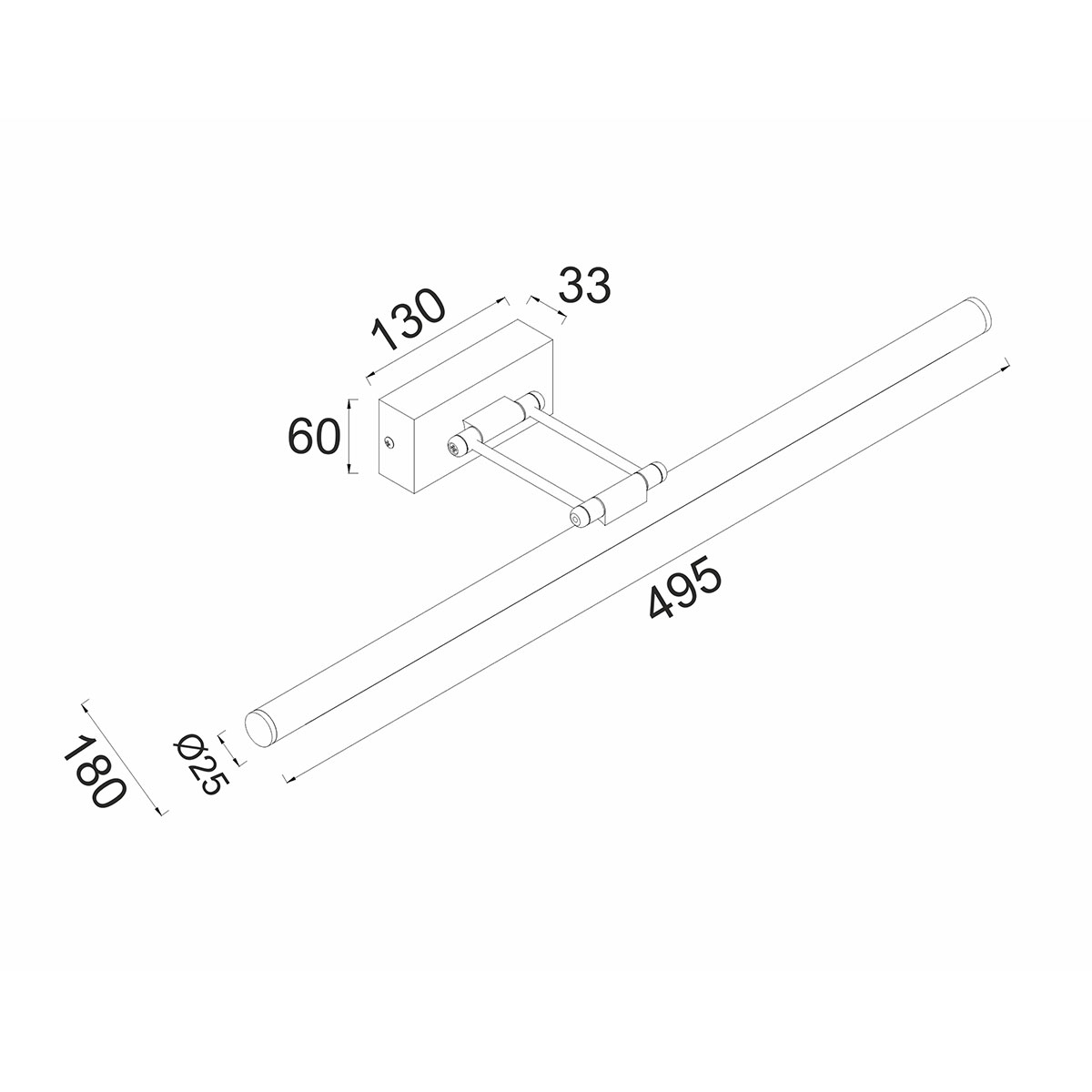Φωτιστικό Μπάνιου Led Aca Rio Pn10Ledw50Bk Black Μπάνιο Φωτιστικά Spitishop