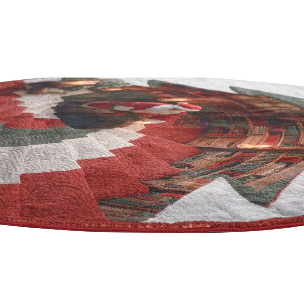 Χριστουγεννιάτικο Στρογγυλό Χαλί (Φ130) Pol Rugs & Mats Christmas