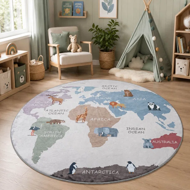 Παιδικό Στρογγυλό Χαλί (Φ160) Polcarpet Kiddo Planet