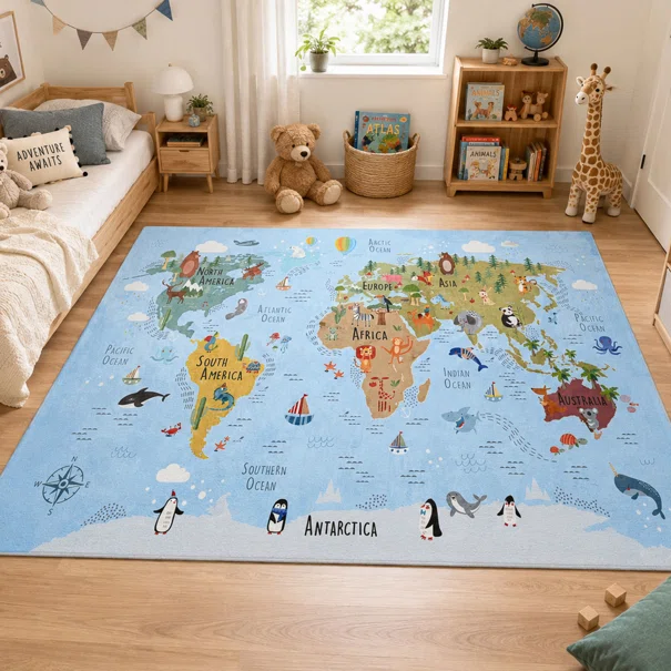 Παιδικό Χαλί (135x200) Polcarpet Kiddo Map