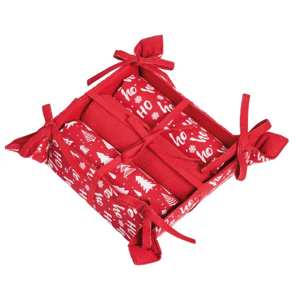 Χριστουγεννιάτικο Σετ Δώρου (4τμχ) Das Home Christmas 0910 Red