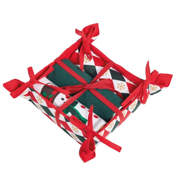 Χριστουγεννιάτικο Σετ Δώρου (4τμχ) Das Home Christmas 0911 Red