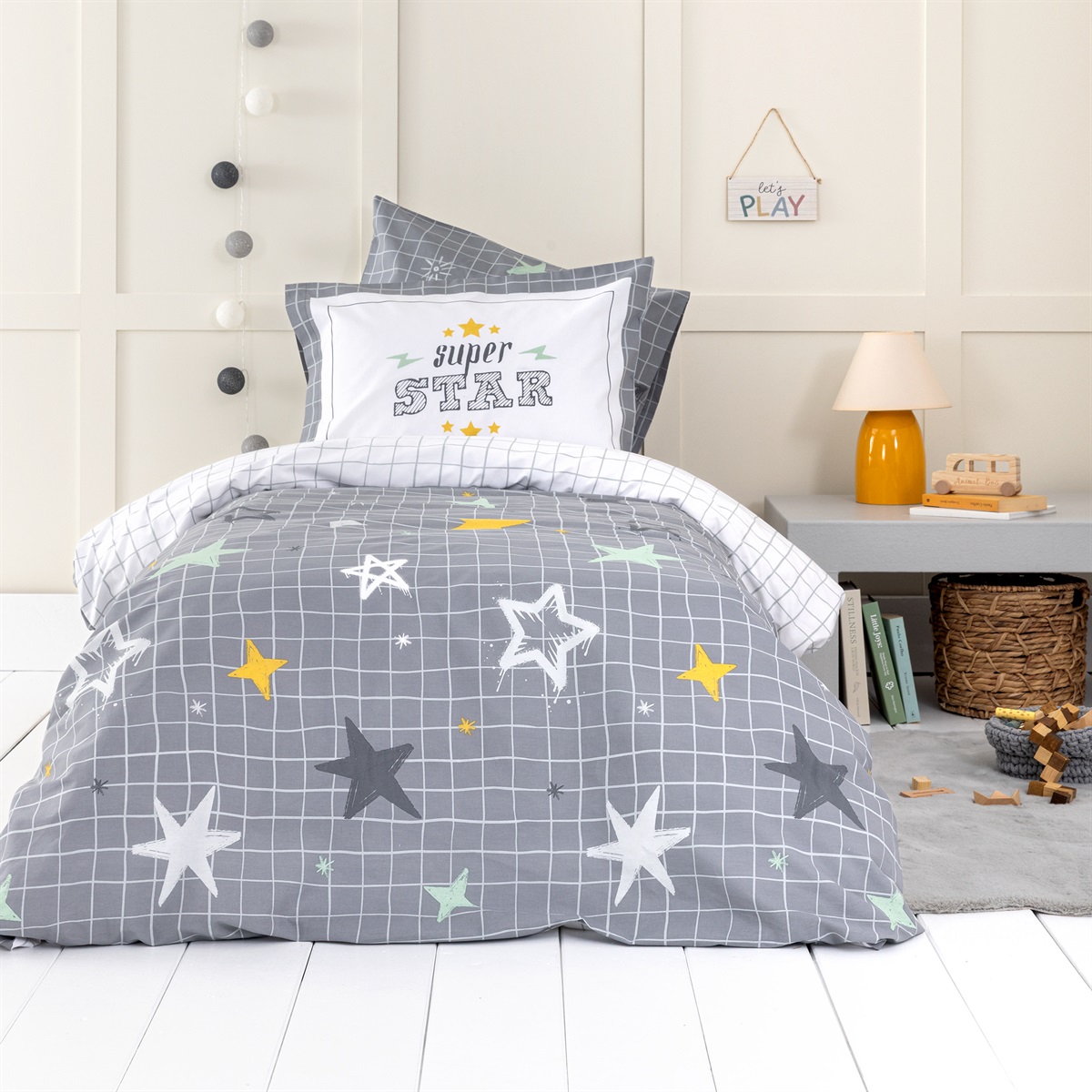 Παπλωματοθήκη Μονή (Σετ 160x240) 2 Όψεων Nima Starlight
