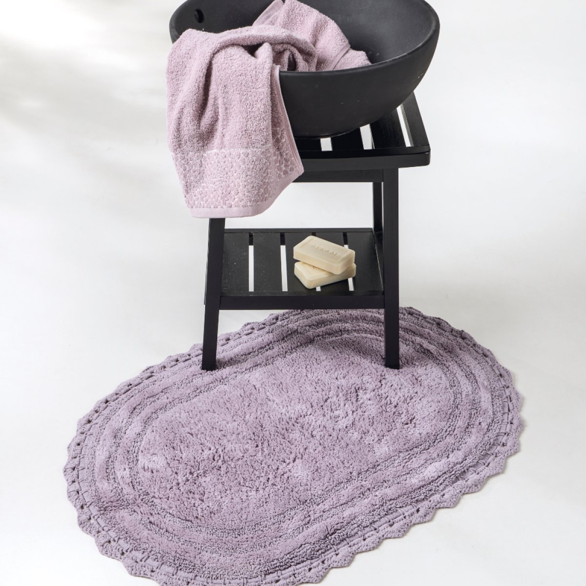 Πατάκι Μπάνιου Οβάλ (70x110) Kentia Mack 35 Mauve