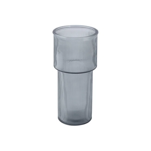 Διακοσμητικό Βάζο (Φ11.3x24) Estia Ripple Γκρι 09-51945