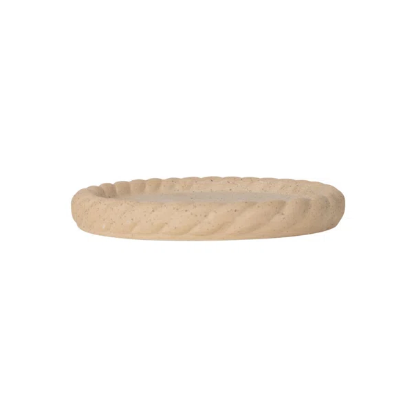 Δίσκος Διακόσμησης (Φ15.7x2) Estia Clayra Rib Ivory 09-50450