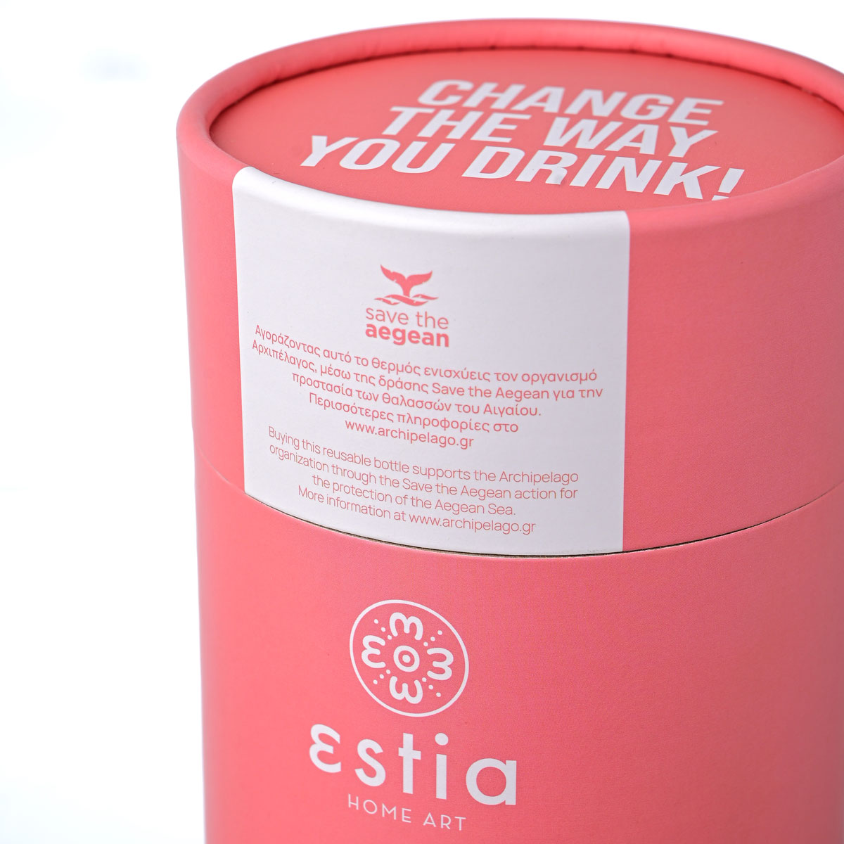 Ποτήρι Θερμός 350Ml Estia Save The Aegean Fusion Coral 01-12199 Οργάνωση & Αποθήκευση Ποτήρια Spitishop