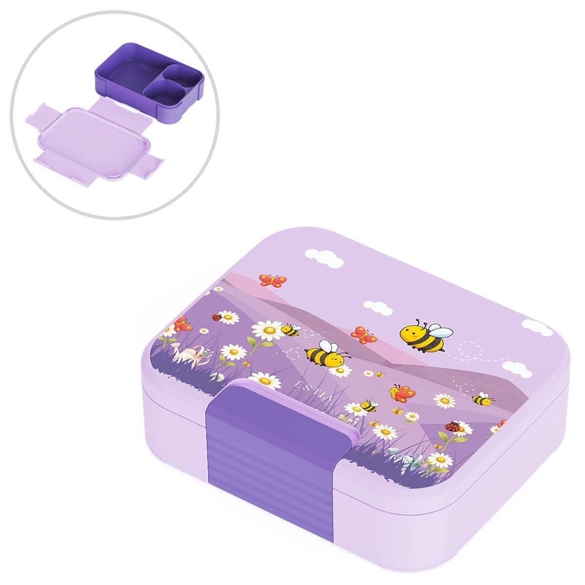 Φαγητοδοχείο Με Χωρίσματα 900ml Estia Save The Aegean Garden Friends 01-43919