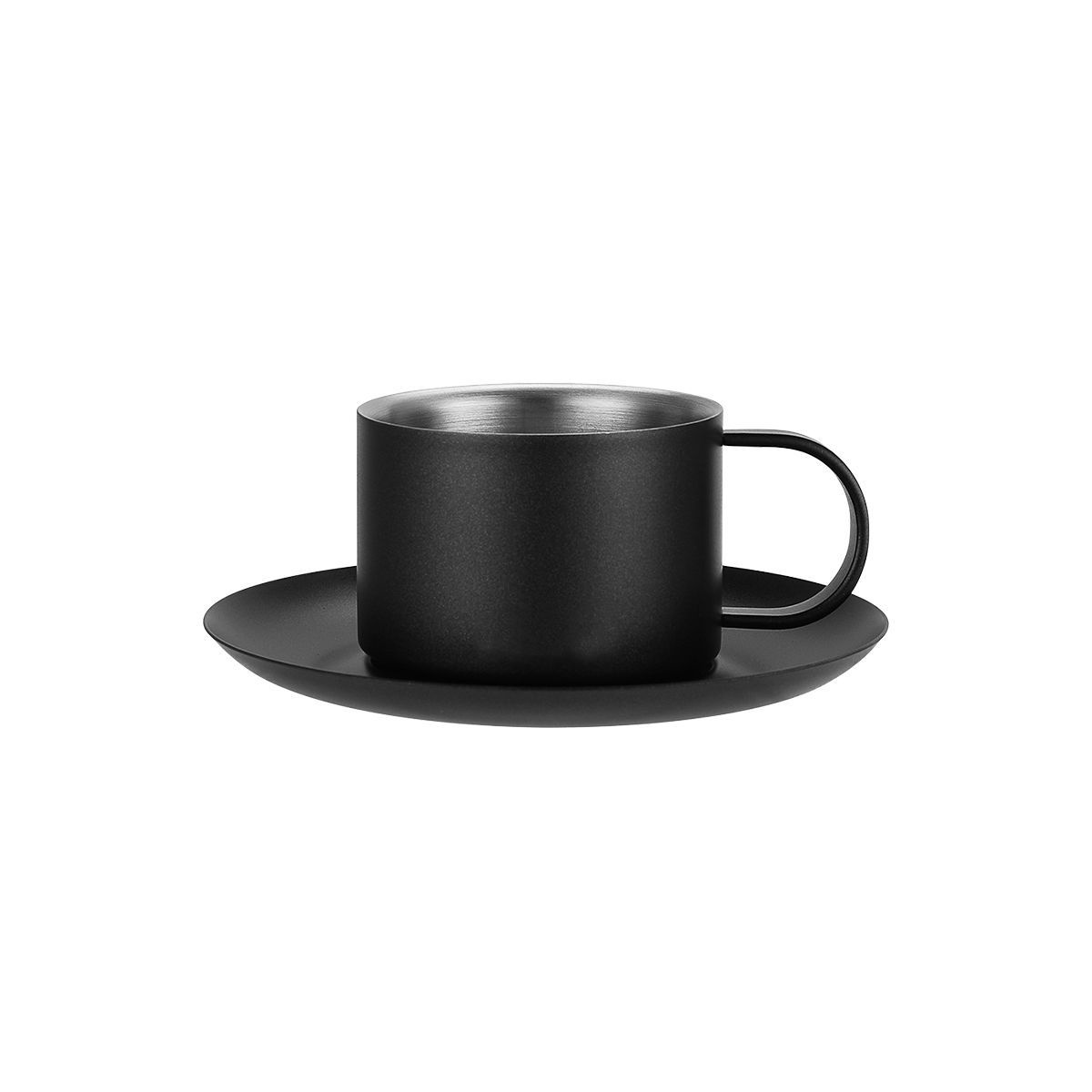 Φλυτζάνι Espresso 80ml + Πιατάκι Estia Tazzina Μαύρο 01-51402