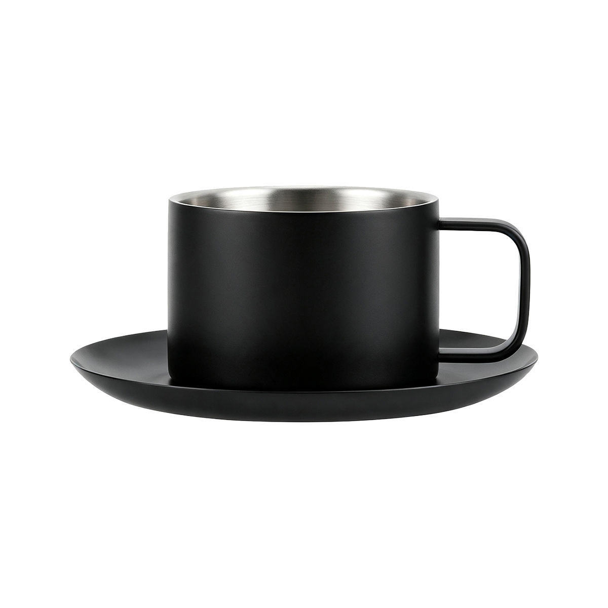 Φλυτζάνι Καφέ 250ml + Πιατάκι Estia Tazzina Μαύρο 01-51433