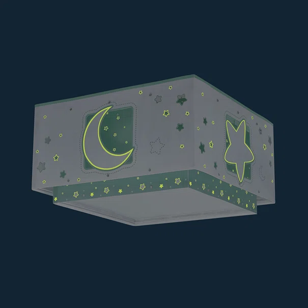 Παιδικό Φωτιστικό Πλαφονιέρα Ango Moonlight Green 63236 H