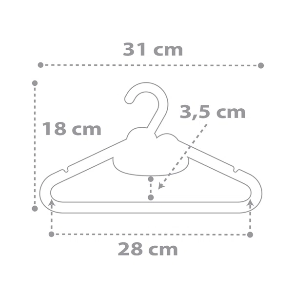 Παιδικές Κρεμάστρες Ρούχων (Σετ 8τμχ) Ango Baby Dreams Grey 4010E